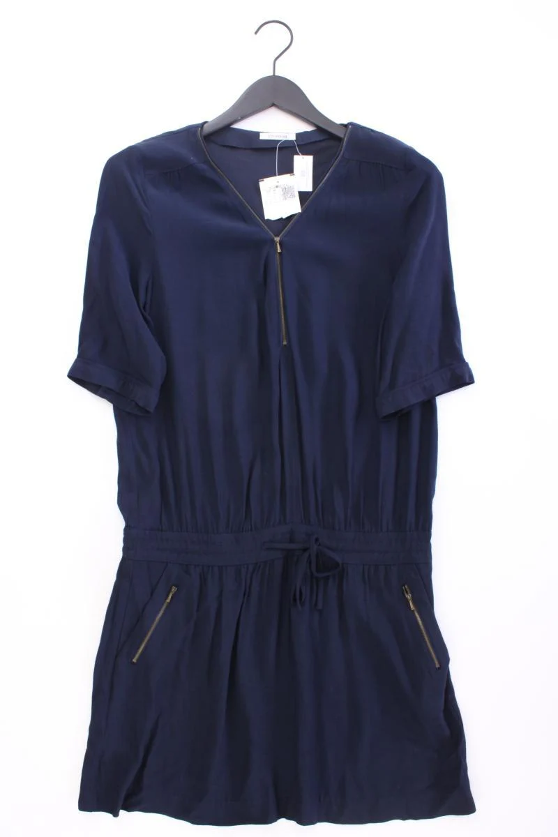 Promod Kleid Gr. 38 neu mit Etikett Kurzarm blau aus Viskose