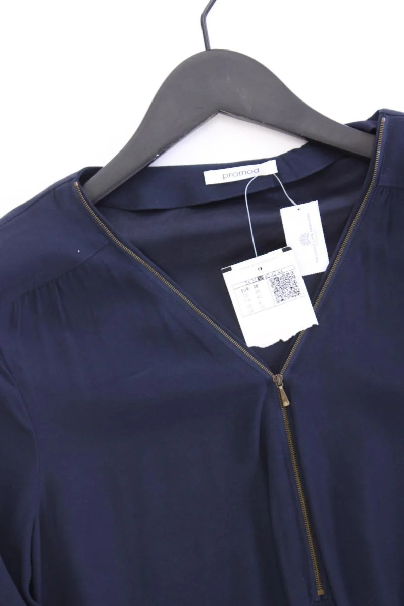 Promod Kleid Gr. 38 neu mit Etikett Kurzarm blau aus Viskose