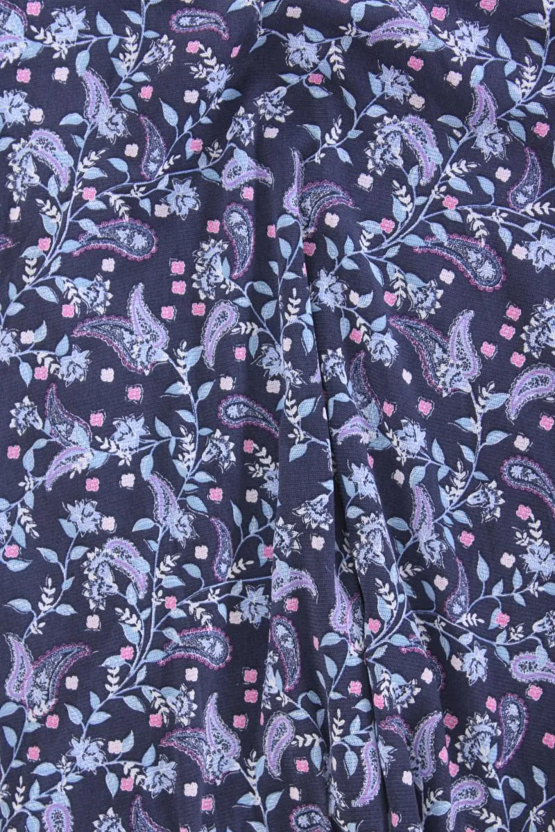 Tom Tailor Stretchrock Gr. 38 mit Blumenmuster blau aus Polyamid