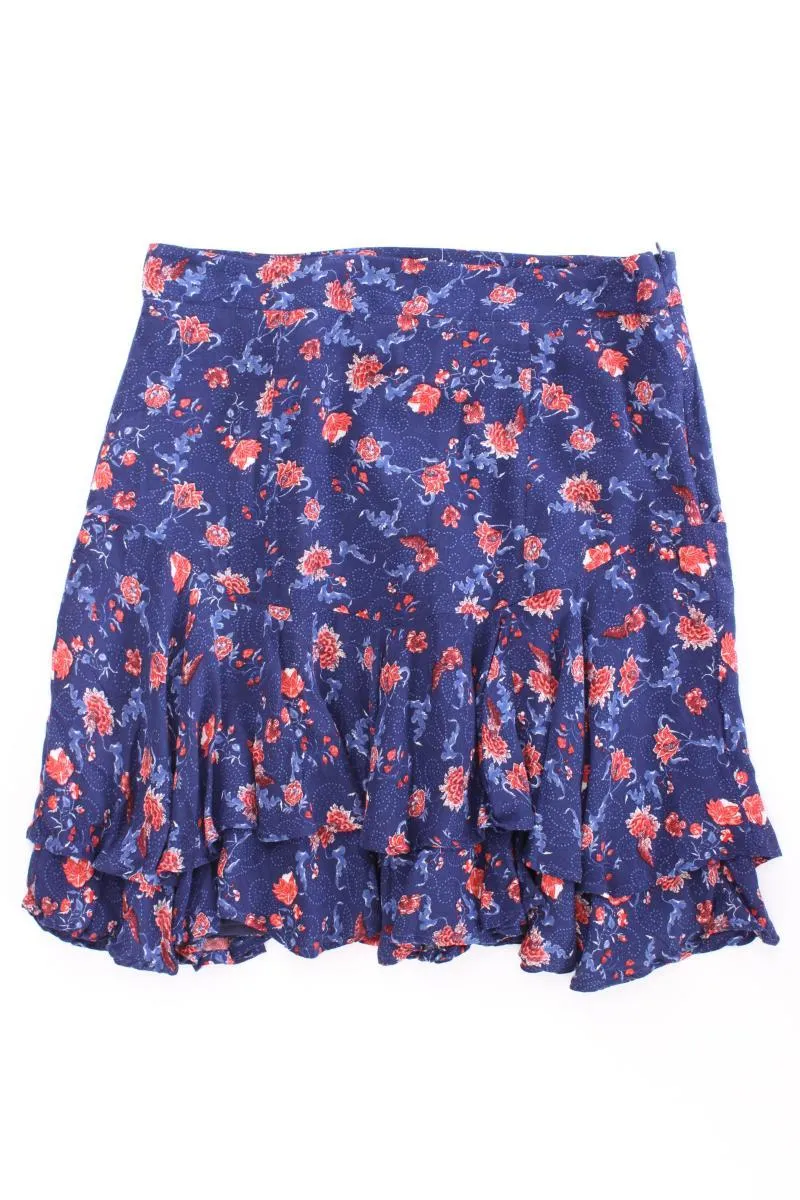Esprit Rock Gr. 38 mit Blumenmuster blau aus Viskose