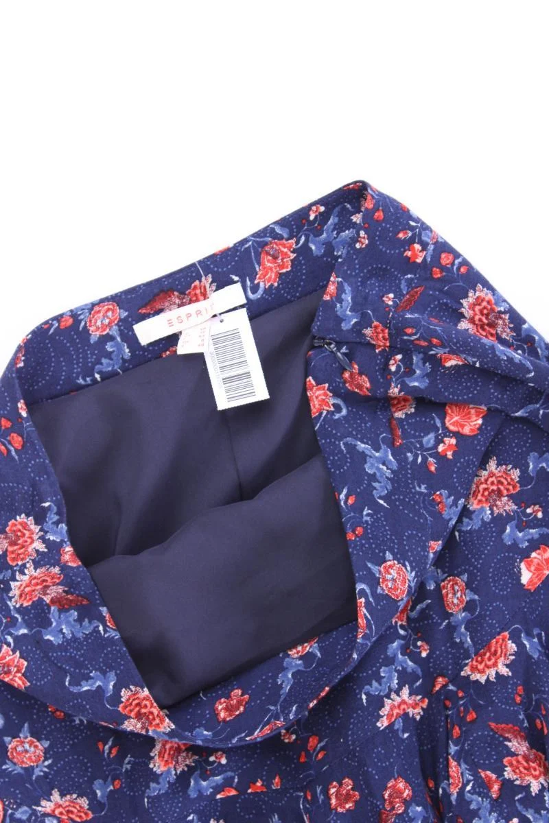 Esprit Rock Gr. 38 mit Blumenmuster blau aus Viskose