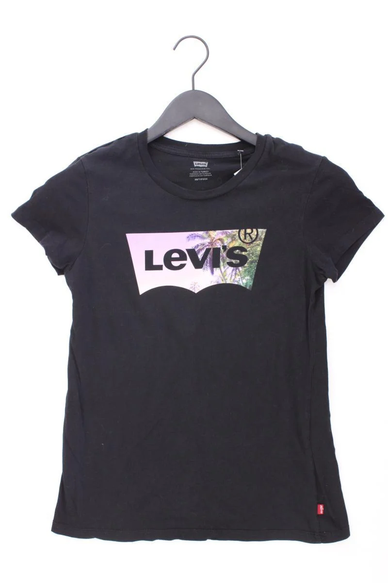 Levi's Printshirt Gr. XS Kurzarm schwarz aus Baumwolle