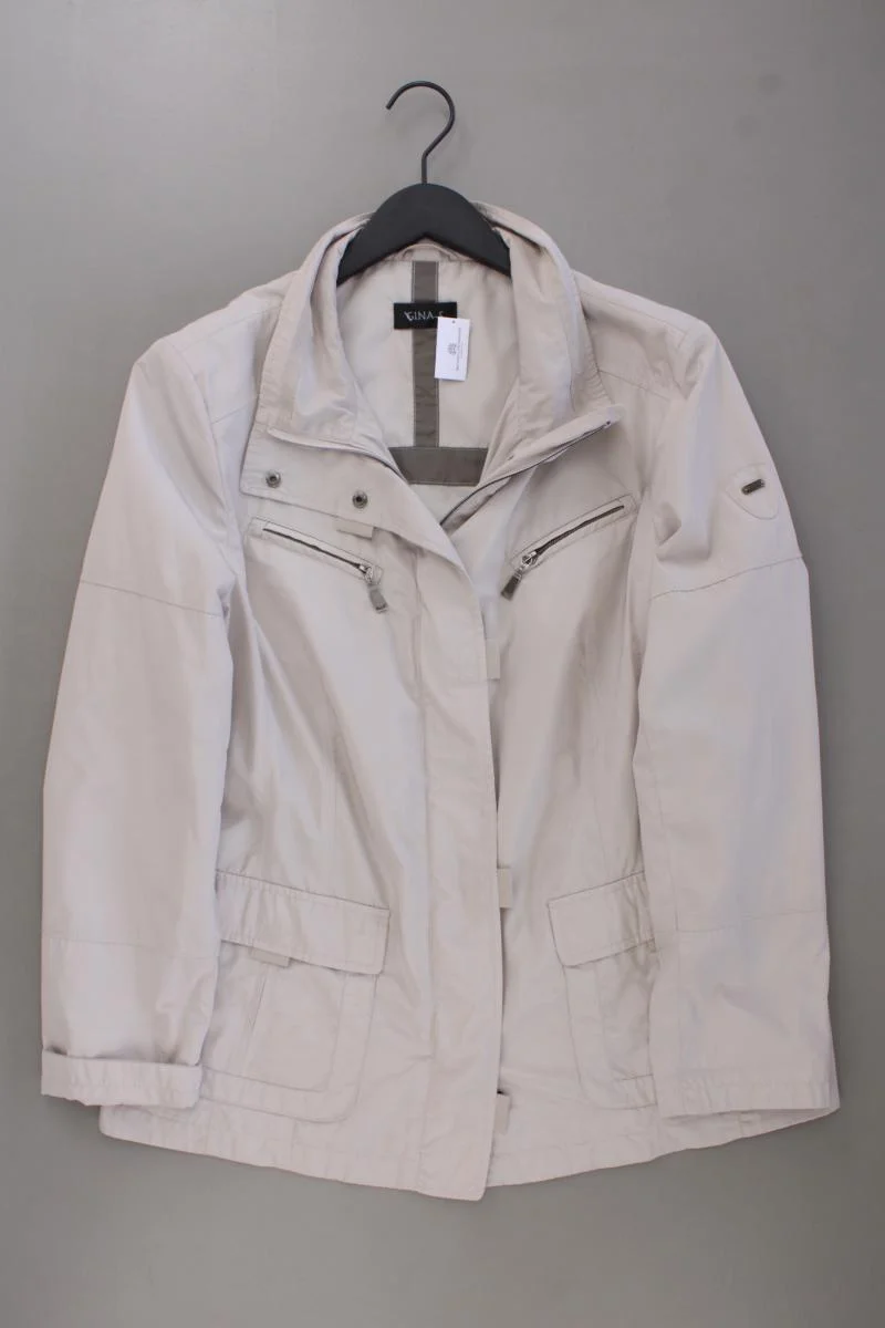 GINA S Übergangsjacke Gr. 44 neuwertig grau aus Polyester