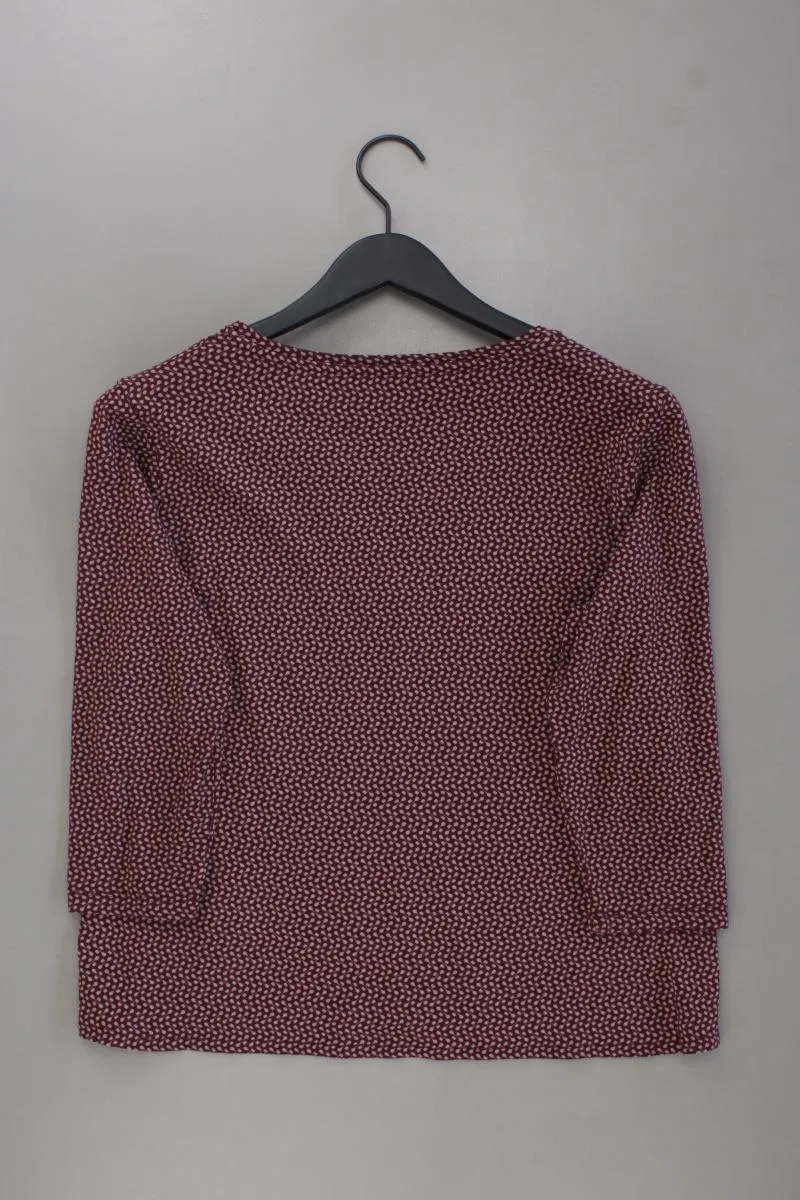 Tom Tailor Shirt mit V-Ausschnitt Gr. M geometrisches Muster 3/4 Ärmel rot
