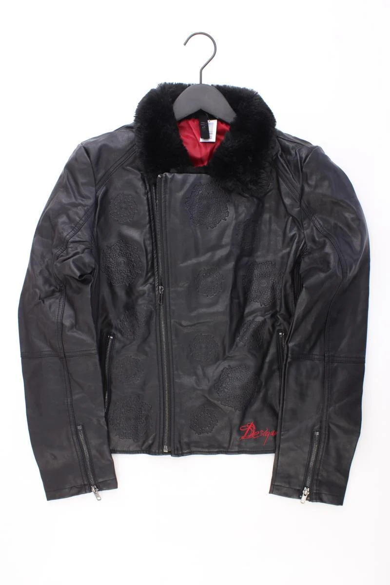 Desigual Kunstlederjacke Gr. 42 schwarz aus Polyurethan