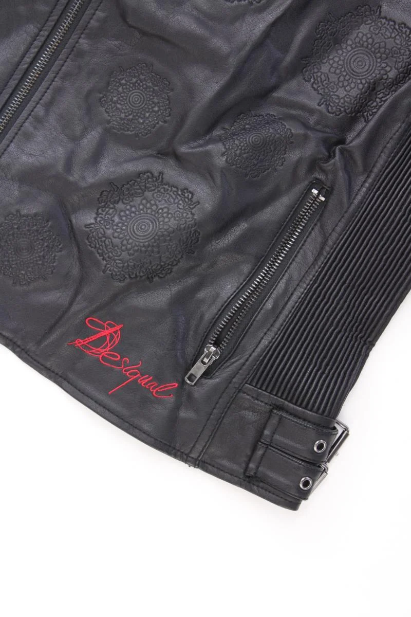 Desigual Kunstlederjacke Gr. 42 schwarz aus Polyurethan