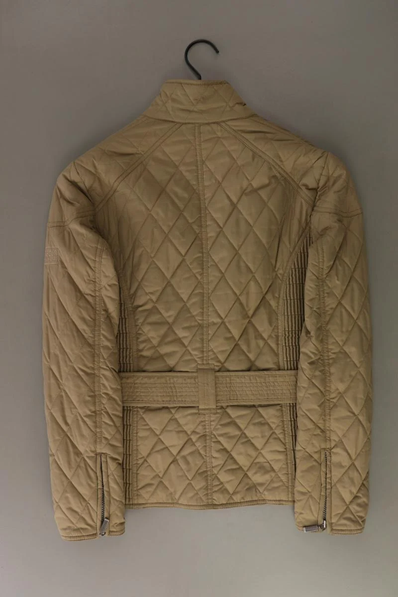 Barbour Steppjacke Gr. 34 mit Gürtel braun aus Polyester