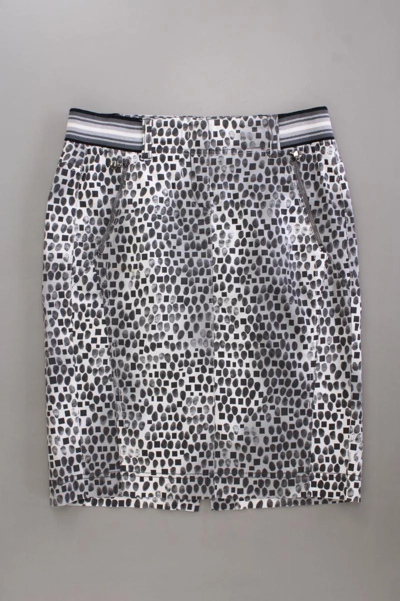 Marc Cain Rock Gr. 36 mit Tierdruck grau aus Baumwolle