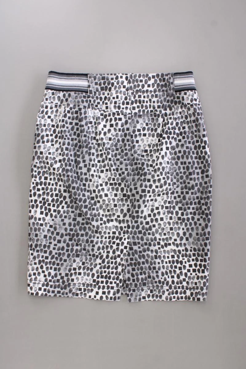 Marc Cain Rock Gr. 36 mit Tierdruck grau aus Baumwolle