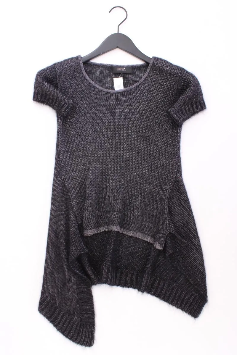 Diesel Strickshirt Gr. XS Kurzarm grau aus Acetat