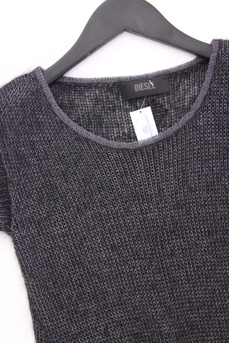 Diesel Strickshirt Gr. XS Kurzarm grau aus Acetat