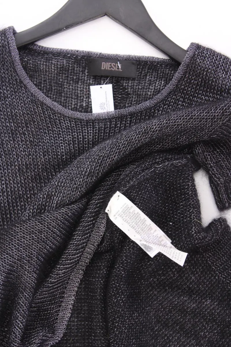 Diesel Strickshirt Gr. XS Kurzarm grau aus Acetat