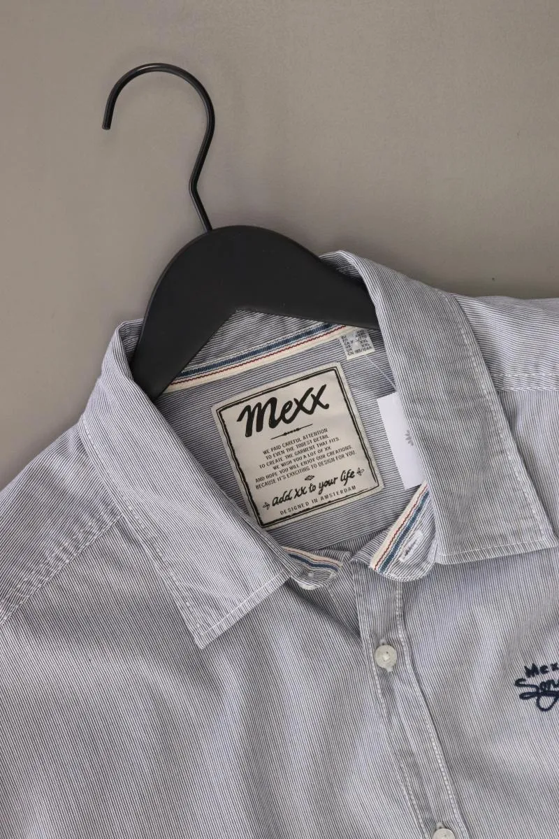 Mexx Langarmhemd für Herren Gr. XXL blau aus Baumwolle