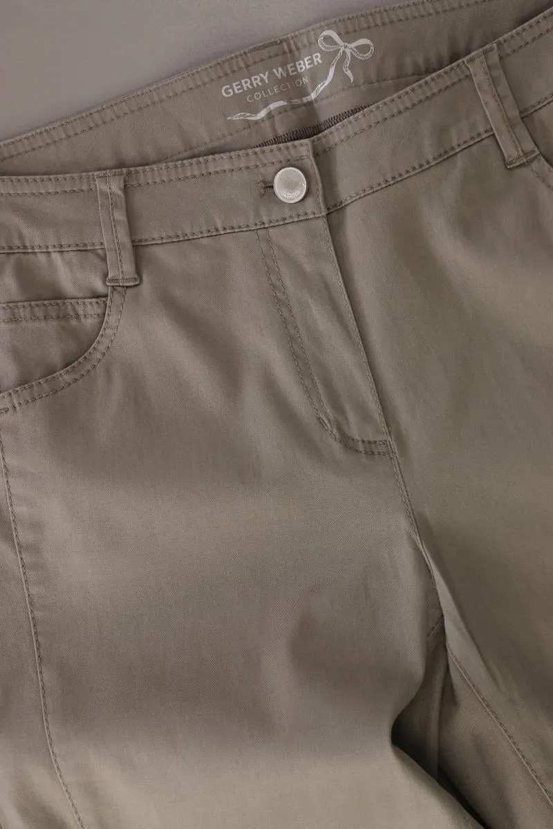 Gerry Weber Five-Pocket-Hose Gr. 42 olivgrün aus Lyocell