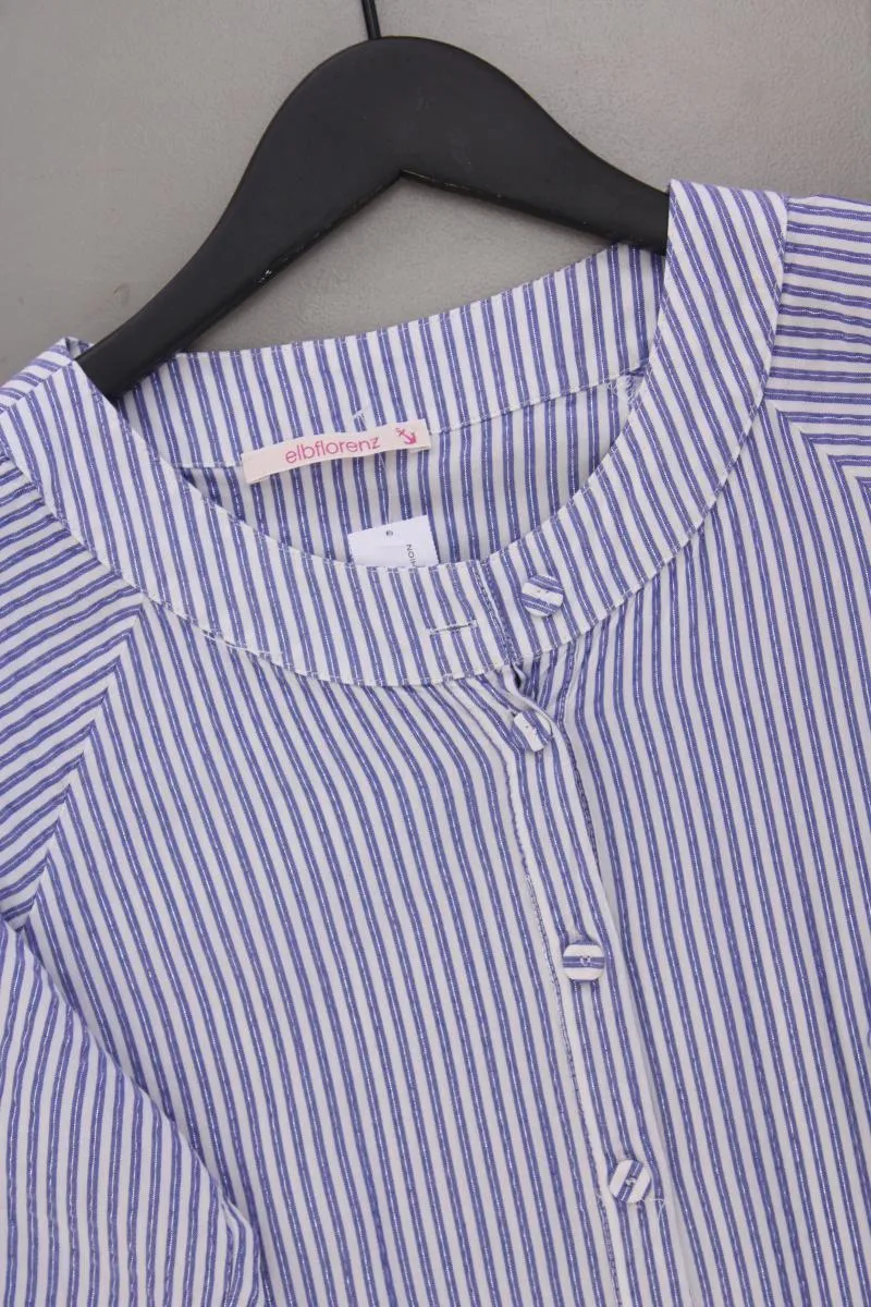 elbflorenz Longbluse Gr. OneSize gestreift 3/4 Ärmel mit Glitzer blau