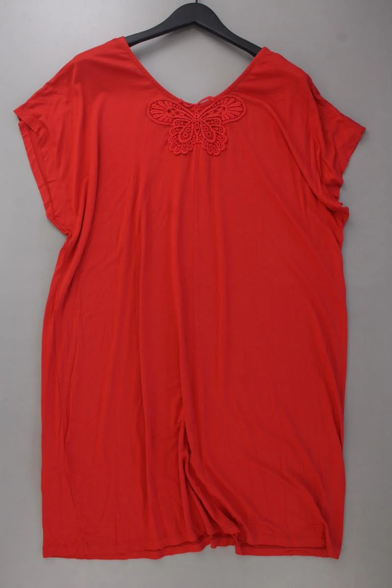 Ulla Popken Jerseykleid Gr. 46/48 neuwertig Kurzarm orange aus Viskose