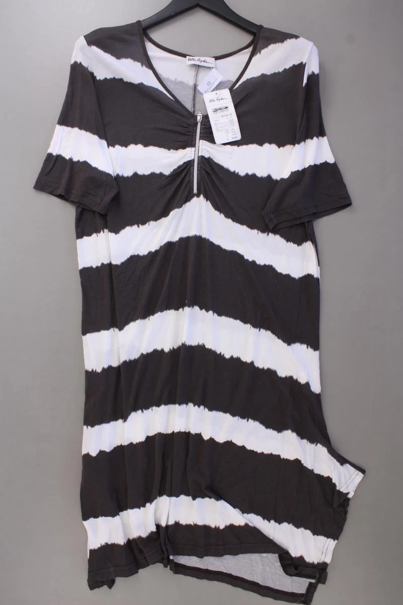 Ulla Popken Jerseykleid Gr. 46/48 mit Batikmuster neu mit Etikett Kurzarm braun