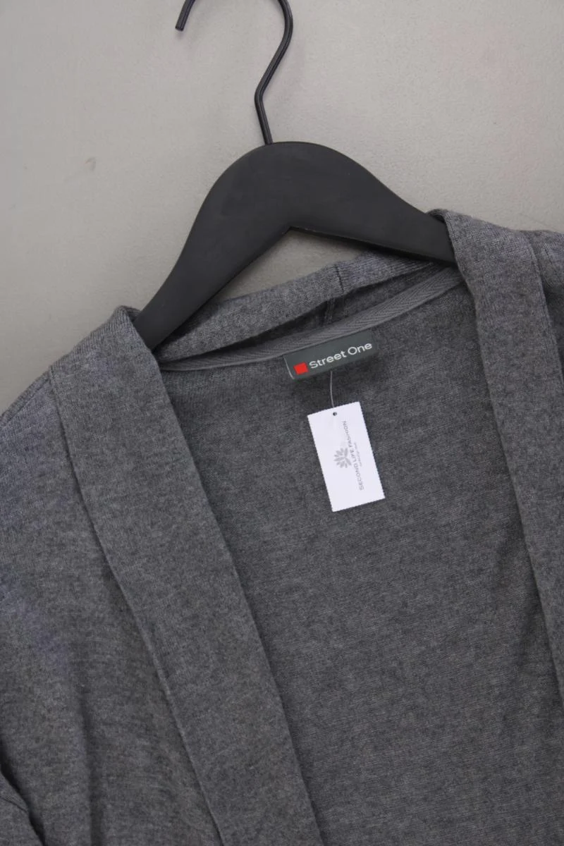 Street One Strickjacke Gr. 36 Langarm grau aus Viskose