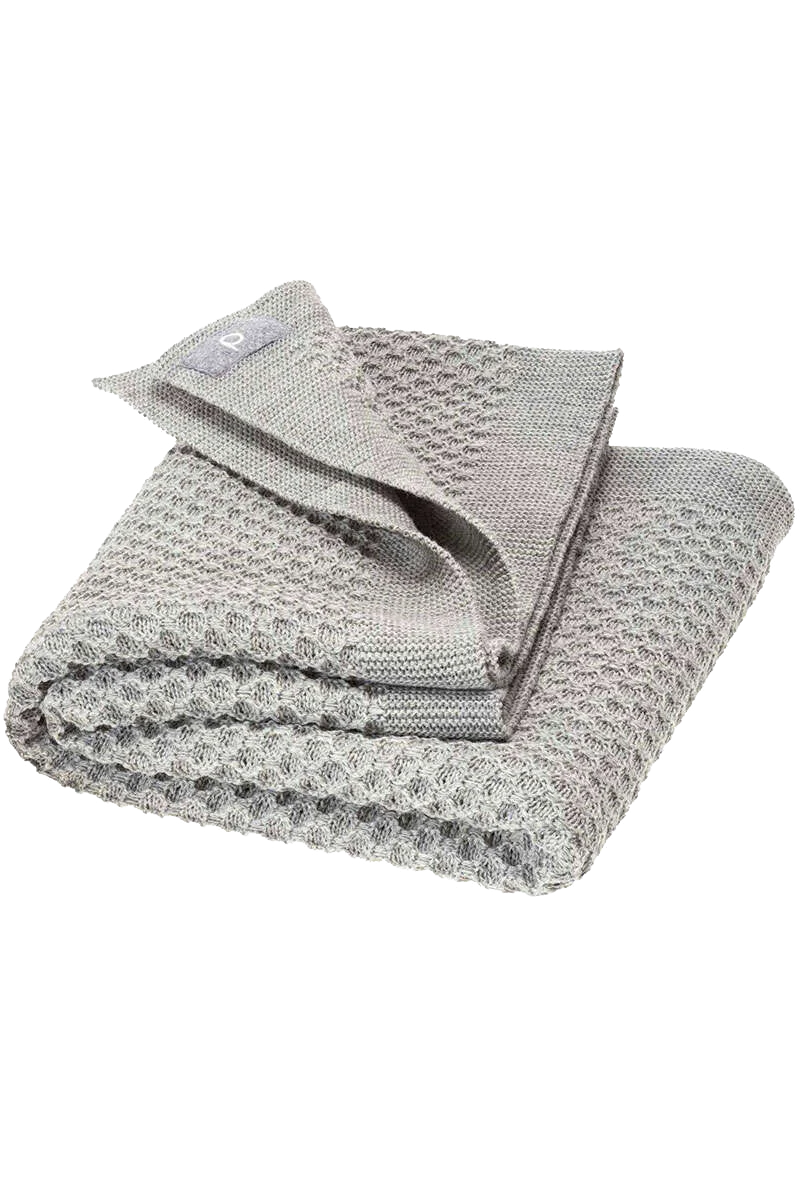 Baby Waben-Strickdecke Bio-Schurwolle GOTS