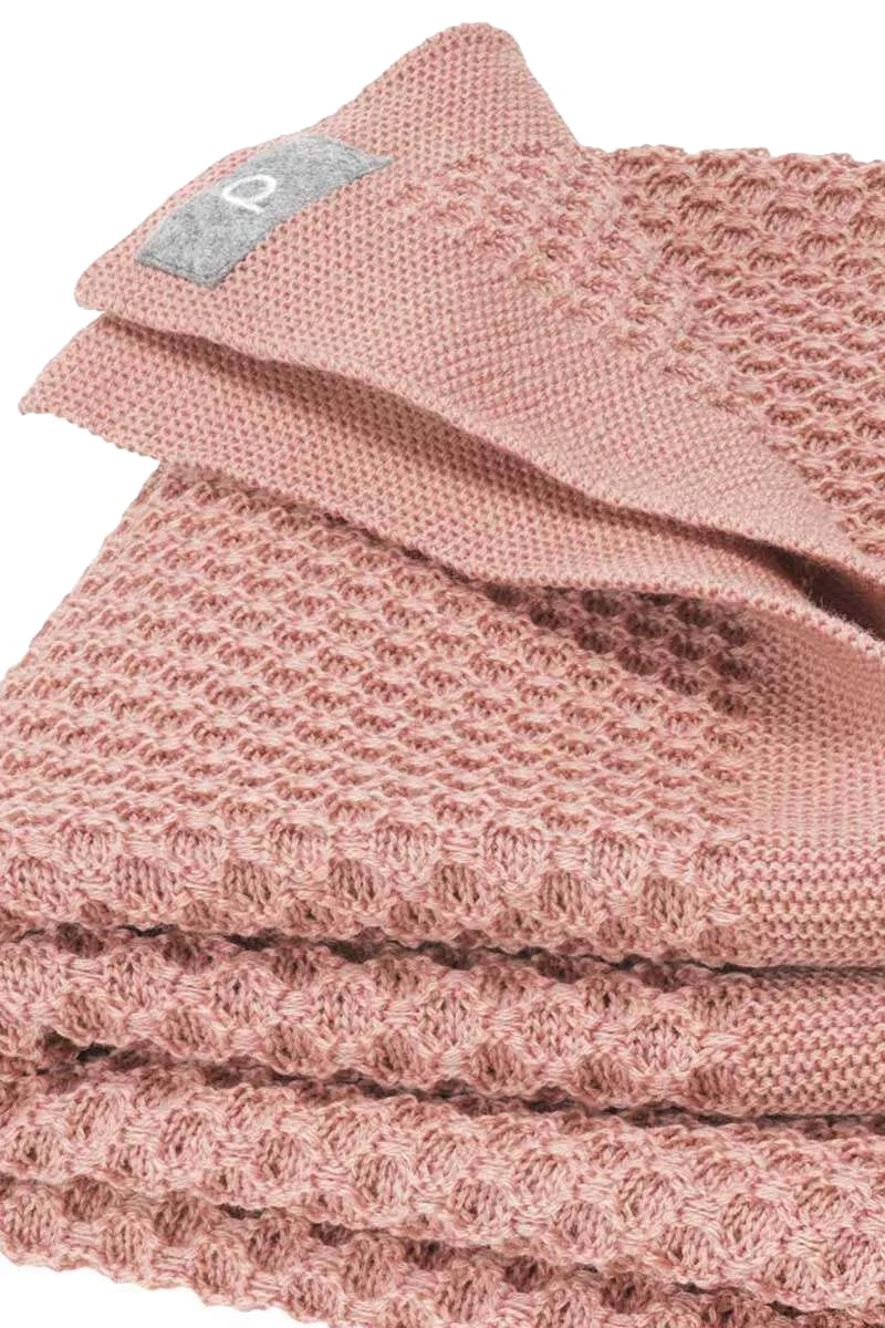 Baby Waben-Strickdecke Bio-Schurwolle GOTS