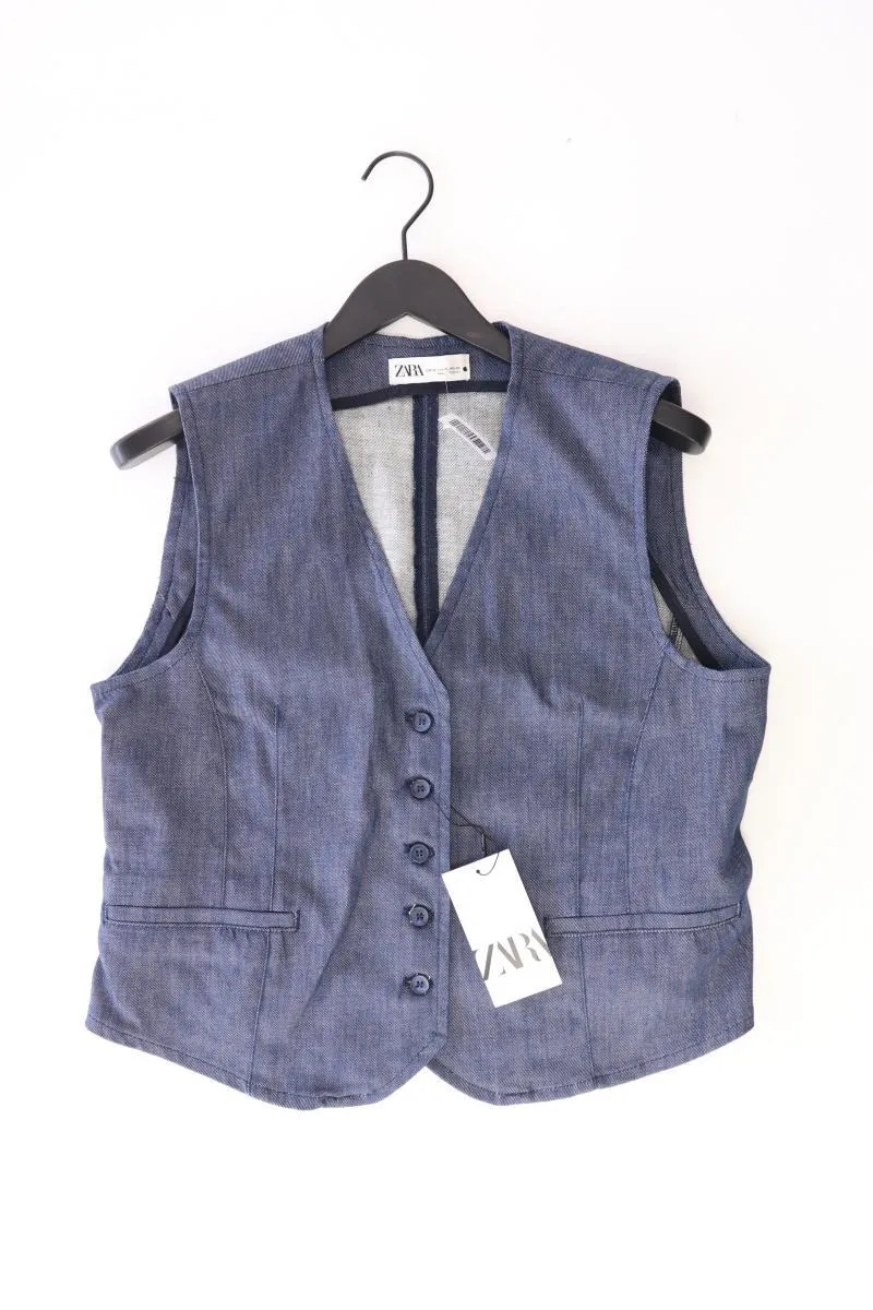Zara Regular Weste Gr. XL neu mit Etikett Neupreis: 49,95€! blau aus Baumwolle