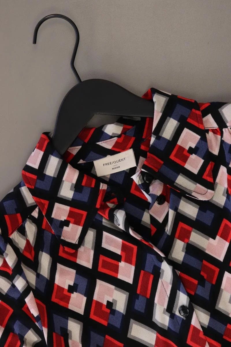 Free/Quent Langarmkleid Gr. M geometrisches Muster rot aus Polyester
