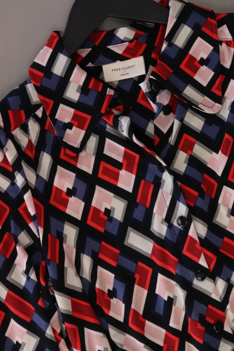 Free/Quent Langarmkleid Gr. M geometrisches Muster rot aus Polyester