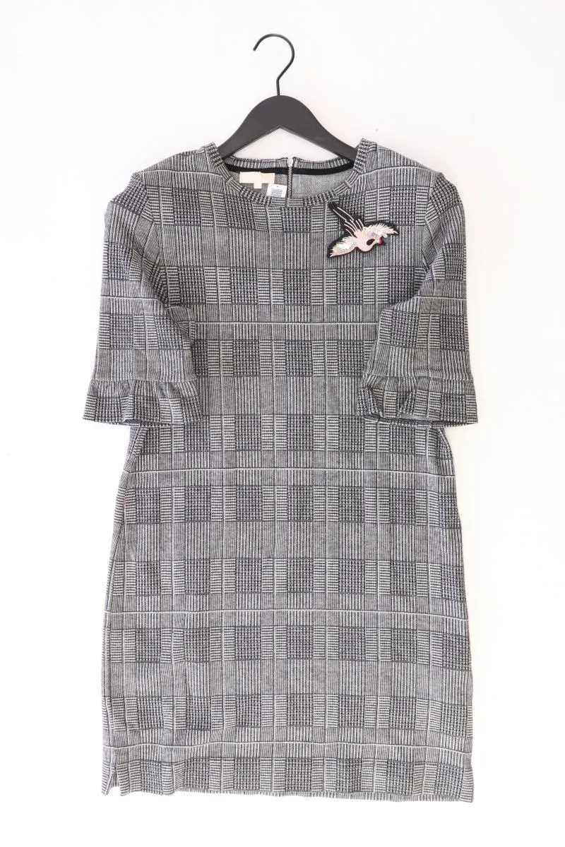 Talk About Bleistiftkleid Gr. 38 kariert 3/4 Ärmel grau aus Baumwolle