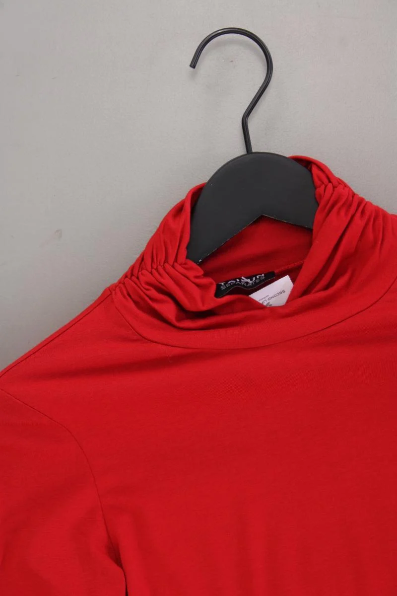 Taifun Rollkragenshirt Gr. 36 neuwertig Langarm rot aus Viskose