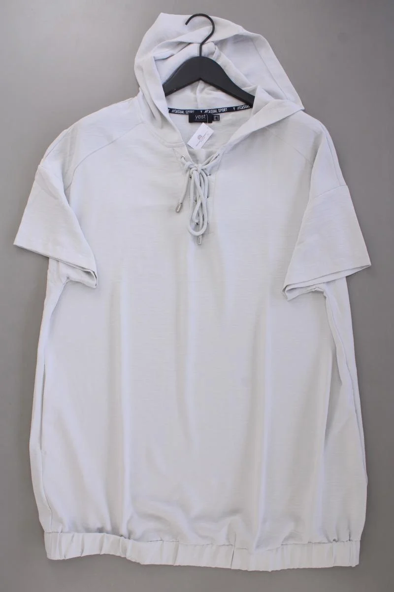 yest Kapuzenkleid Gr. 44 neuwertig Kurzarm grau aus Polyester