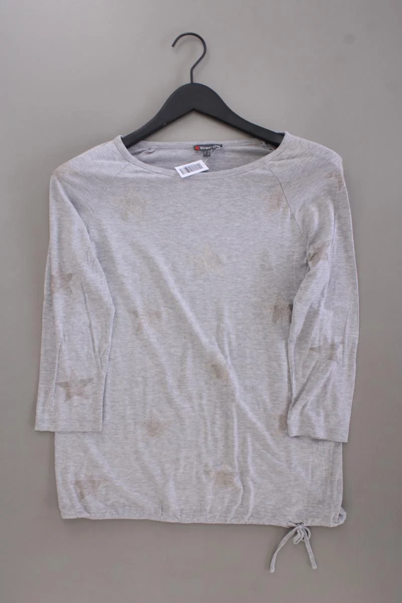 Street One Shirt mit Sternenmuster Gr. 38 3/4 Ärmel grau