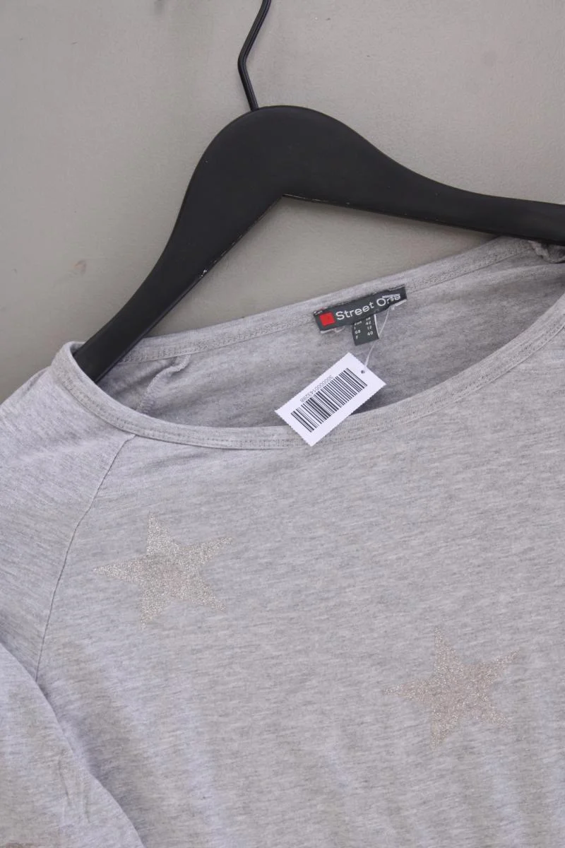 Street One Shirt mit Sternenmuster Gr. 38 3/4 Ärmel grau