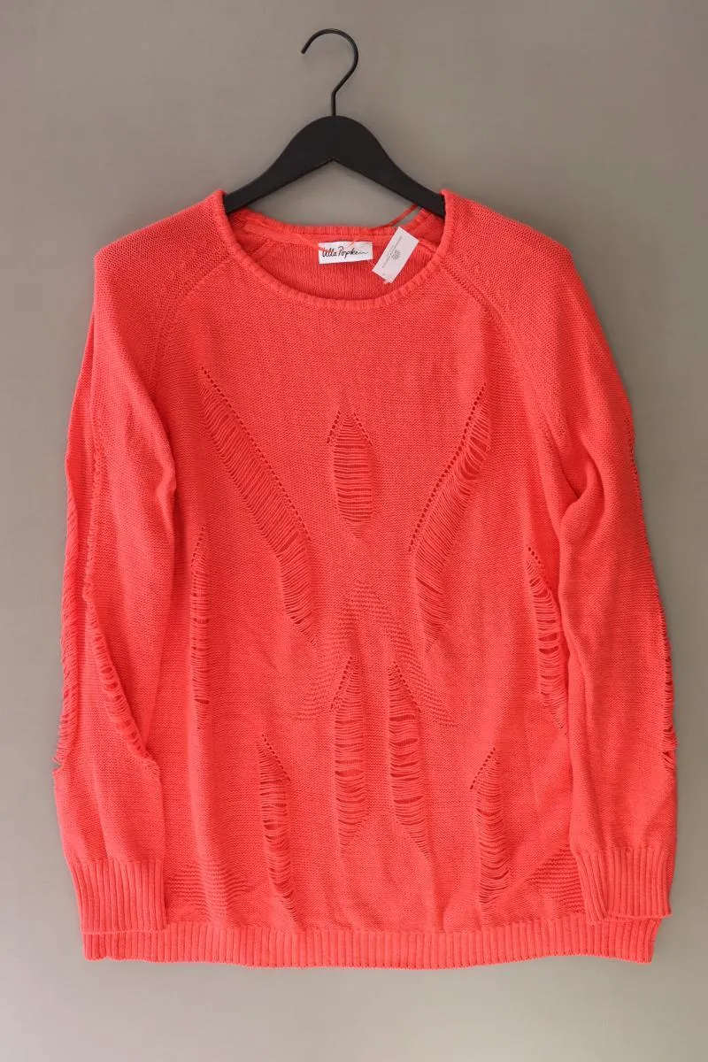 Ulla Popken Grobstrickpullover Gr. 46/48 orange aus Polyester