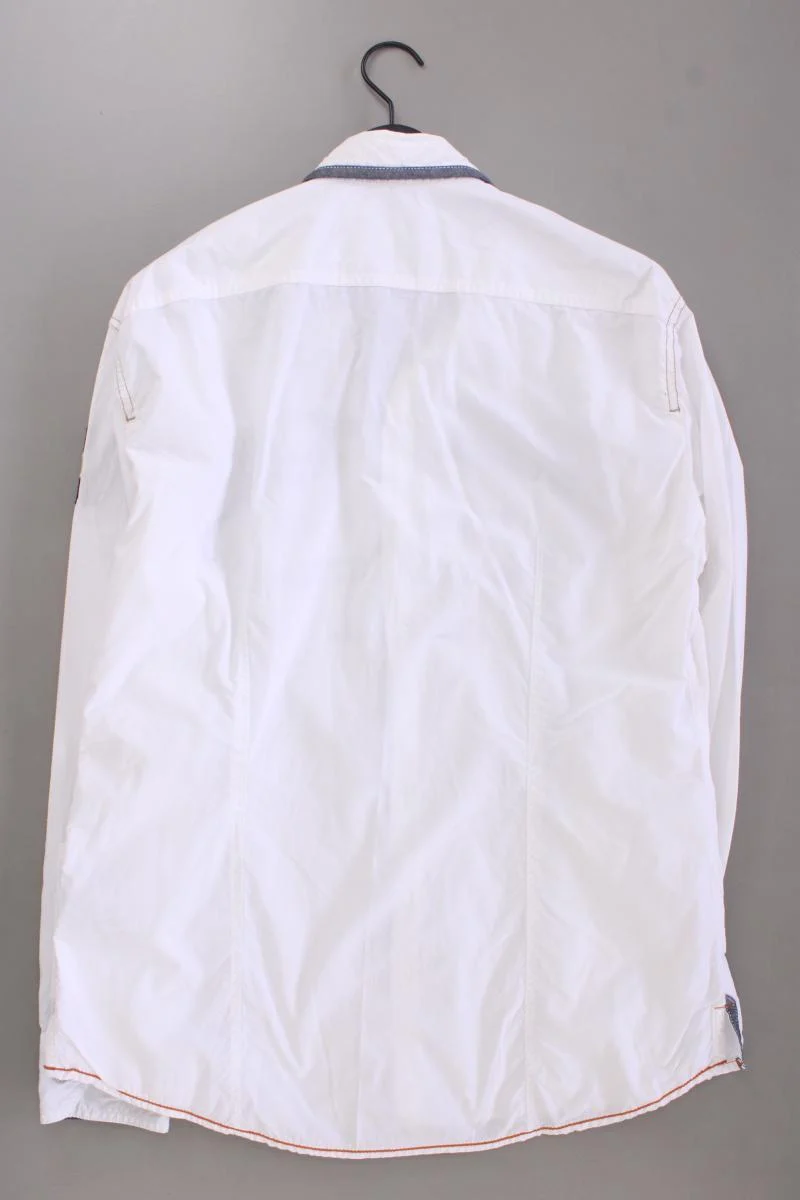 Tom Tailor Langarmhemd für Herren Gr. XXL weiß aus Baumwolle