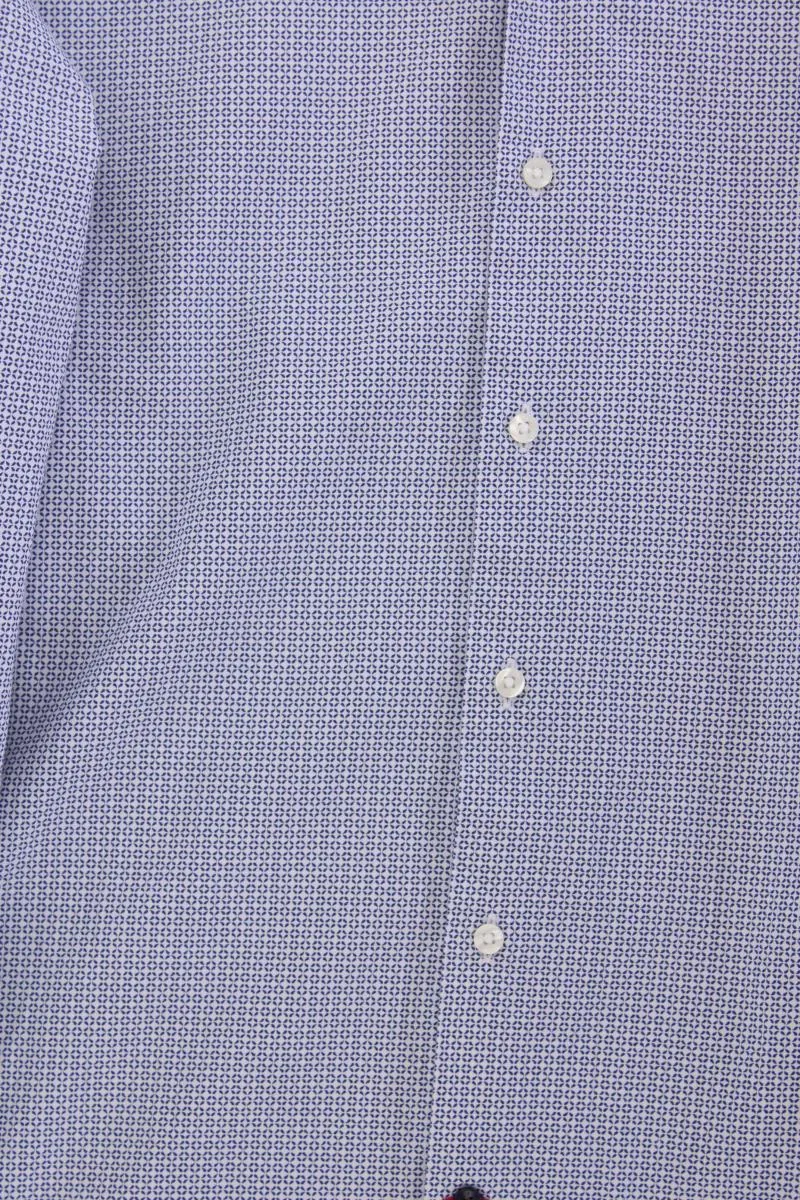 Tommy Hilfiger Langarmhemd für Herren Gr. Hemdgröße 44 geometrisches Muster blau