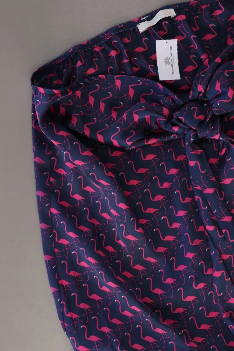 Jake*s Neckholder Top mit Flamingomuster Gr. 40 blau aus Polyester