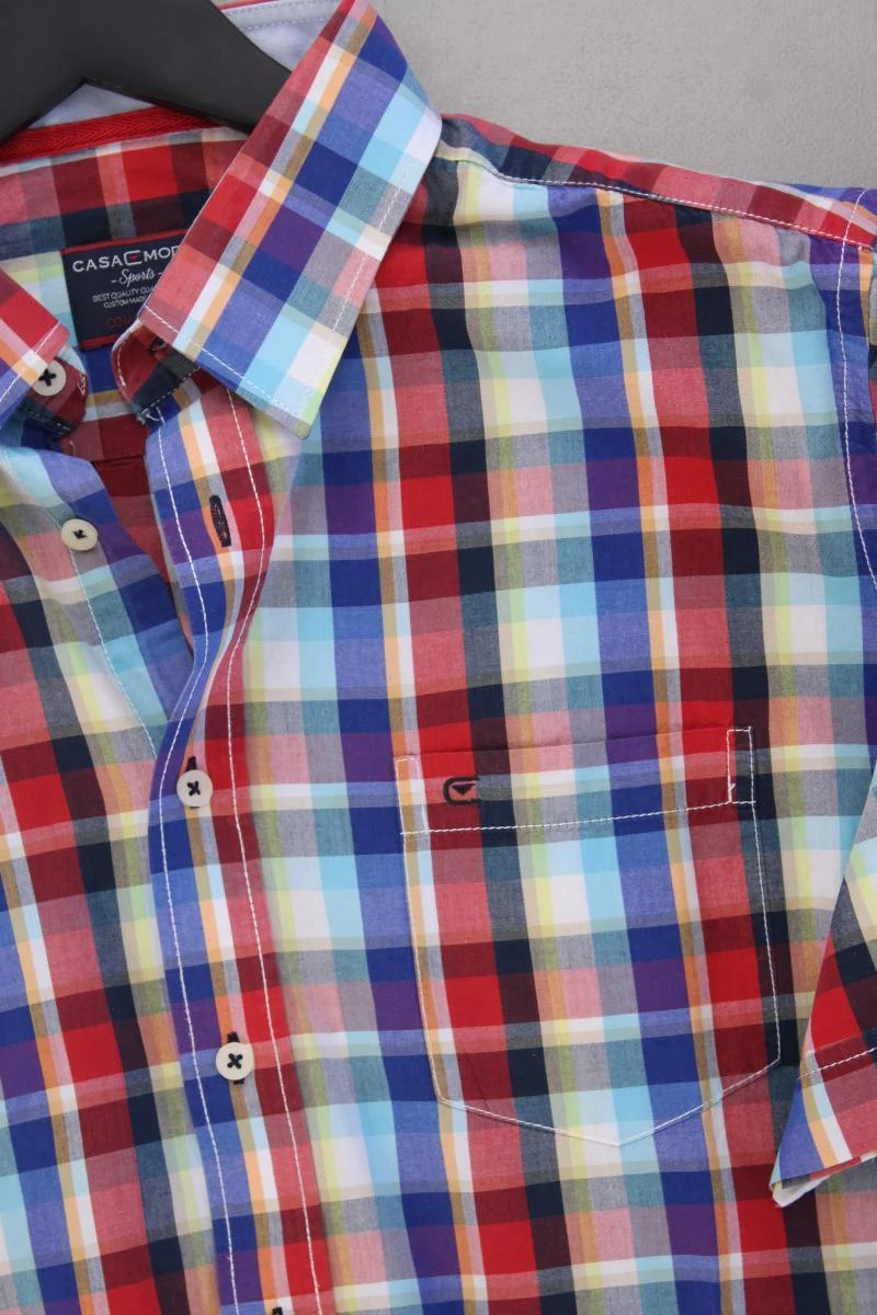 Casa Moda Karohemd für Herren Gr. Hemdgröße 43/44 kariert Kurzarm mehrfarbig