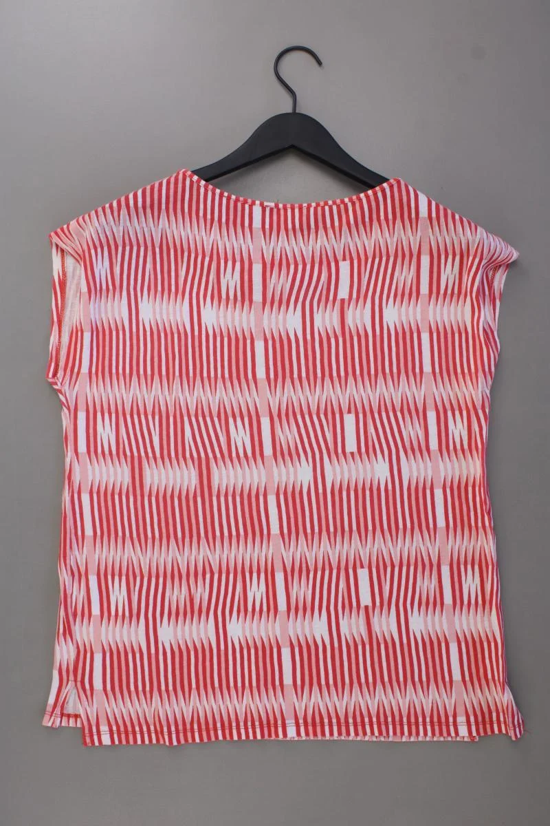 Esprit Printshirt Gr. XL geometrisches Muster neuwertig Kurzarm rot aus Viskose