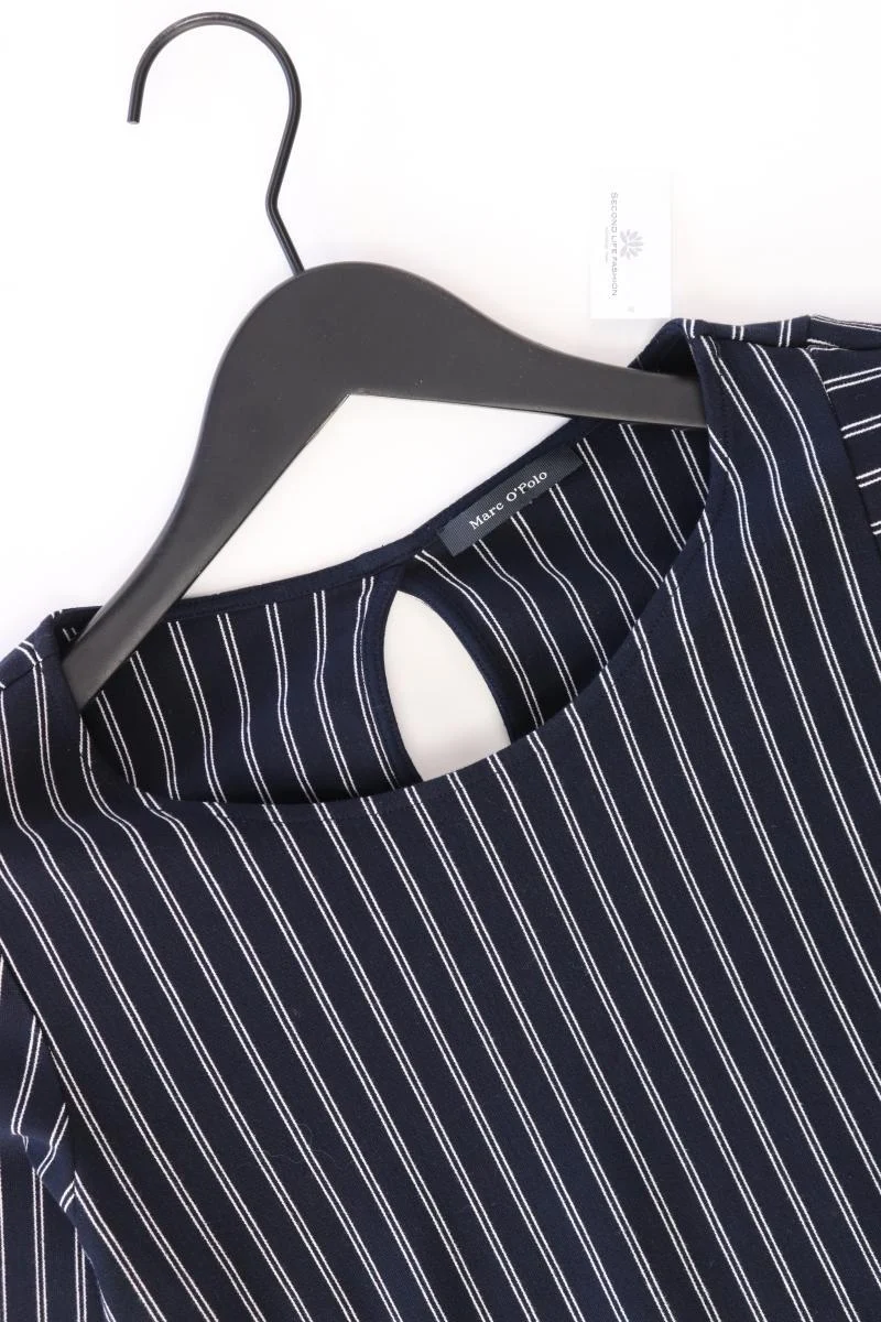 Marc O'Polo Midikleid Gr. 40 gestreift 3/4 Ärmel blau aus Viskose