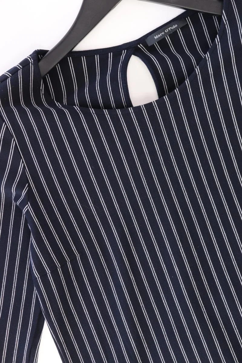 Marc O'Polo Midikleid Gr. 40 gestreift 3/4 Ärmel blau aus Viskose