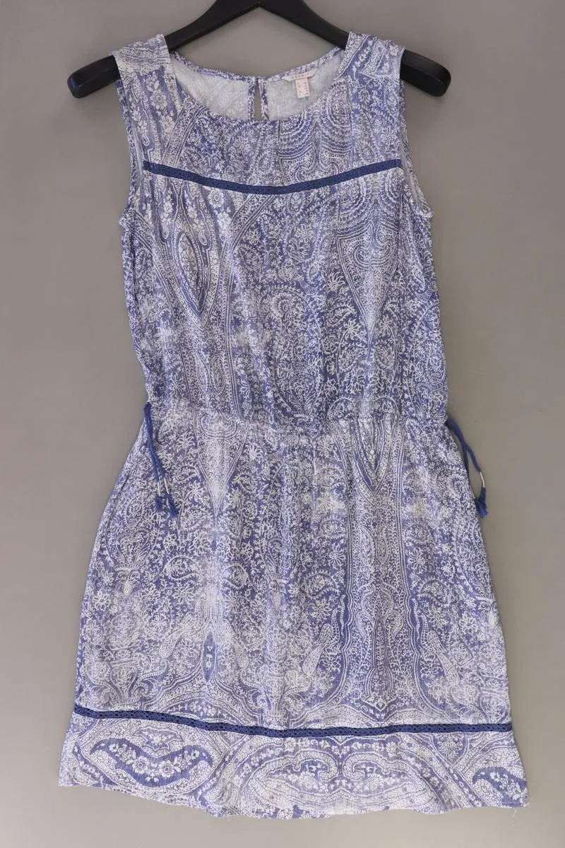 Esprit Midikleid Gr. 38 Ärmellos blau aus Viskose
