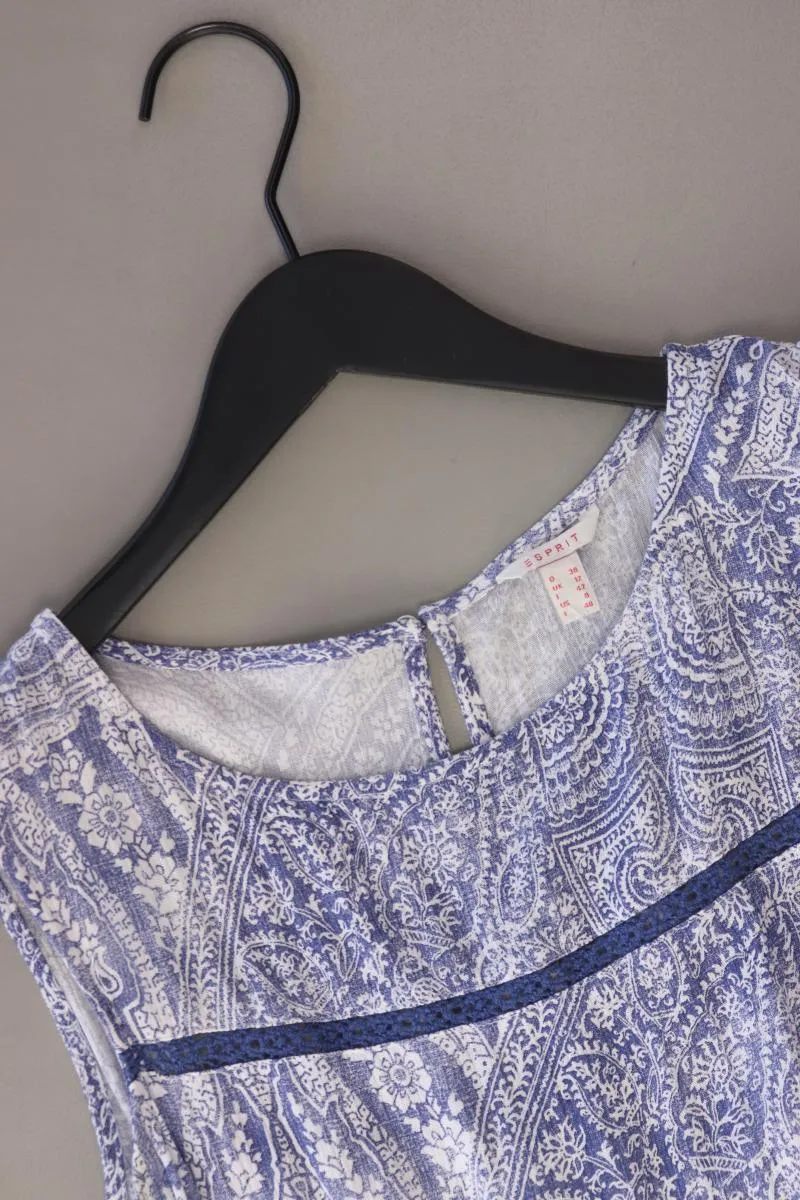Esprit Midikleid Gr. 38 Ärmellos blau aus Viskose