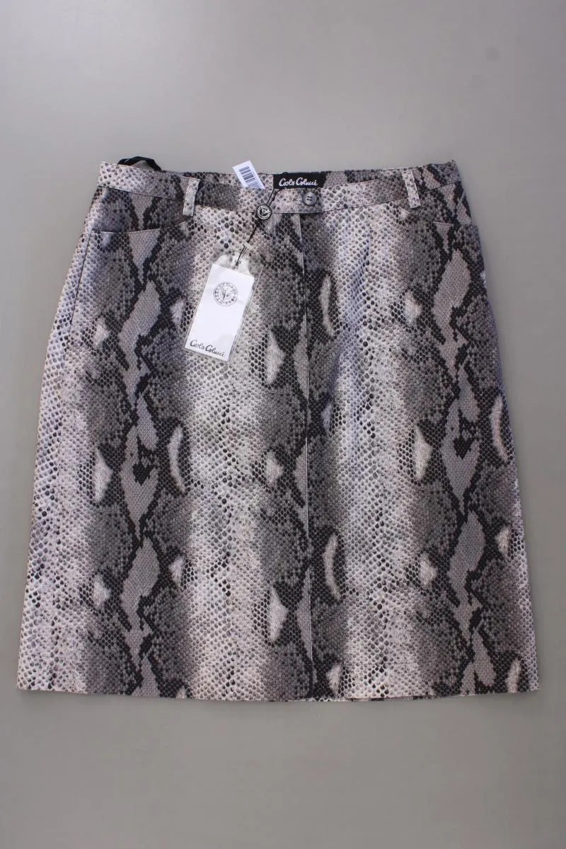 Carlo Colucci Rock Gr. 44 mit Tierdruck neu mit Etikett grau aus Baumwolle