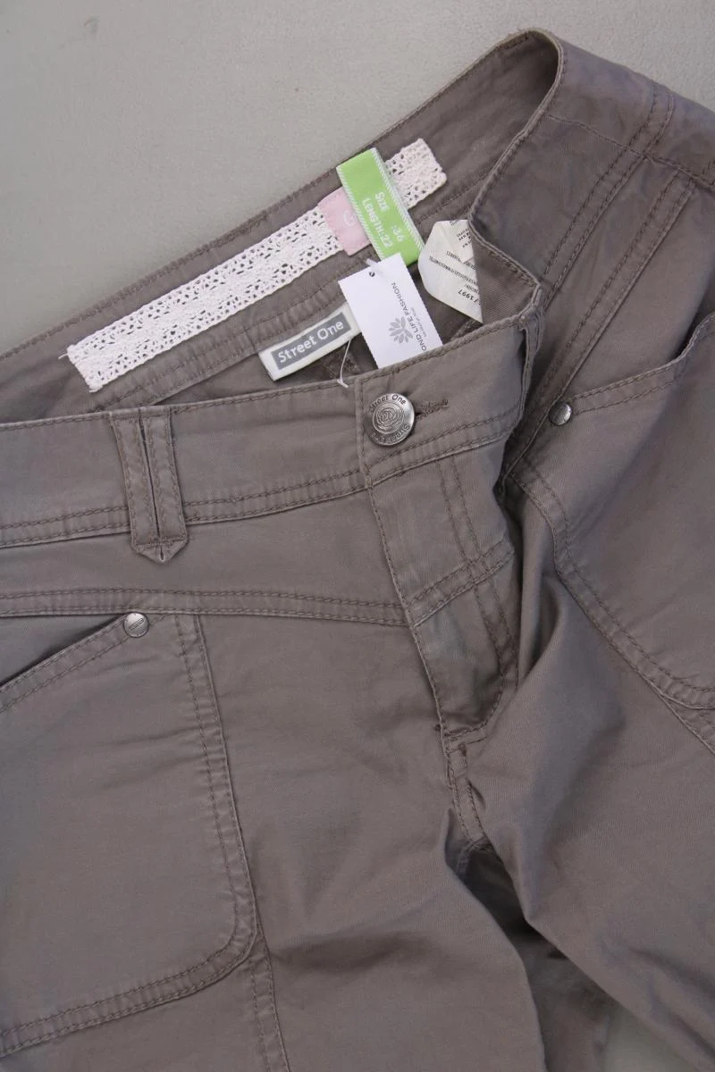 Street One 7/8 Hose Gr. 36/L22 grau aus Baumwolle