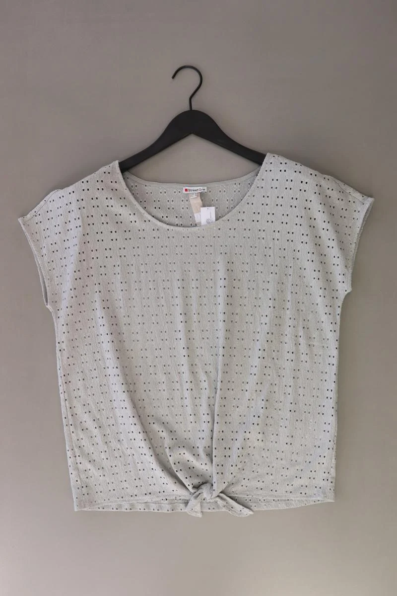 Street One T-Shirt Gr. 42 Kurzarm grau aus Polyester