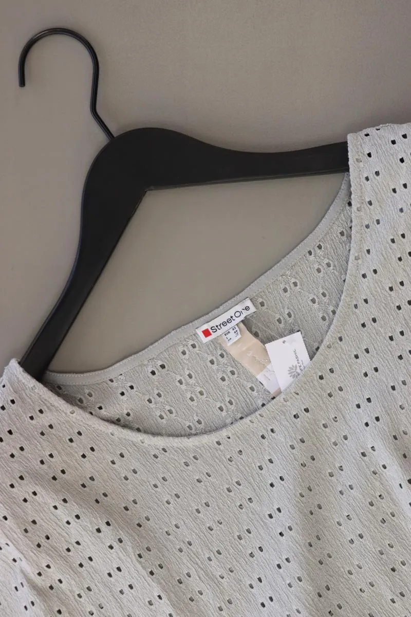 Street One T-Shirt Gr. 42 Kurzarm grau aus Polyester