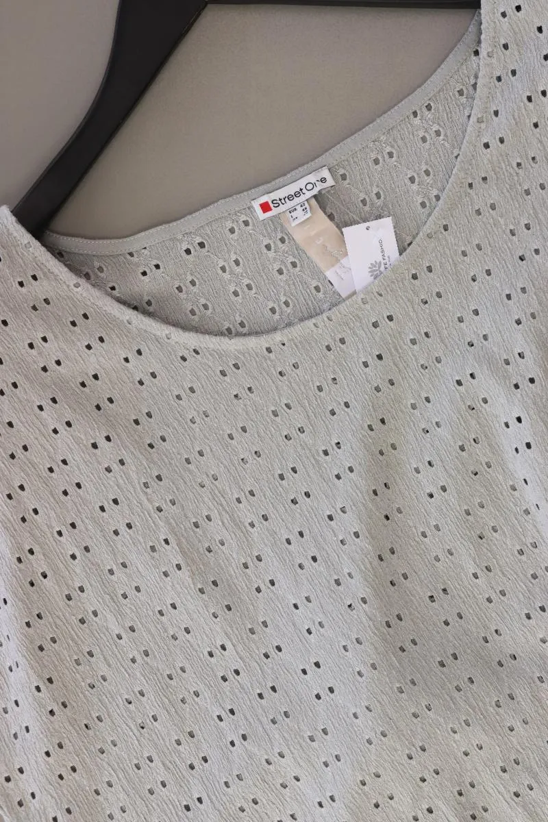 Street One T-Shirt Gr. 42 Kurzarm grau aus Polyester