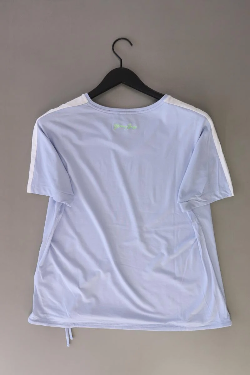 Street One Shirt mit V-Ausschnitt Gr. 42 Kurzarm blau aus Viskose