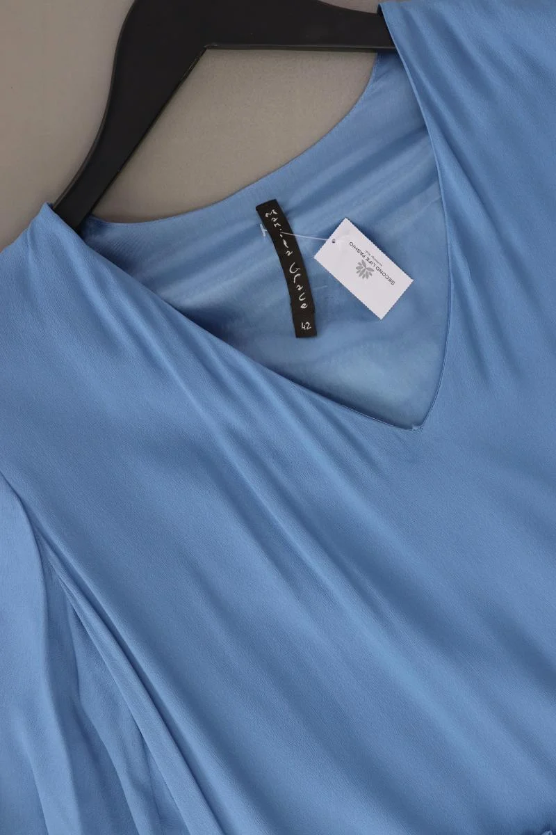 Manila Grace Kurzarmkleid Gr. IT 42 (S) blau aus Viskose