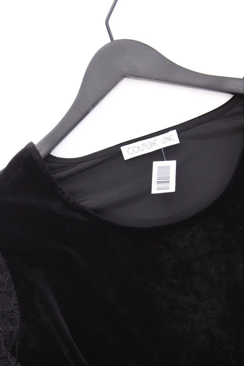 Couture Line Samtshirt Gr. 48 Langarm schwarz aus Polyester